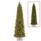 9 ft. Pre-lit Feel Real® Downswept Douglas Fir Pencil Artificial Christmas Tree, Dual Color® LED Lights